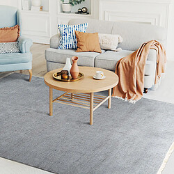 Thedecofactory ESSENCE - Tapis en jute et coton avec franges gris clair 120x170