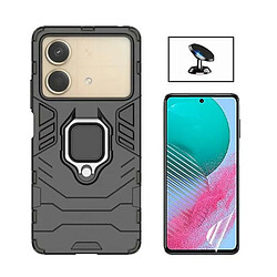 NIS Kit Gel Film Full Cover Avant + Housse + Support Voiture Xiaomi Poco X6 Neo Noir