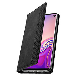 Avizar Housse Samsung Galaxy S10 Etui Folio Porte-cartes Fonction Support - Noir