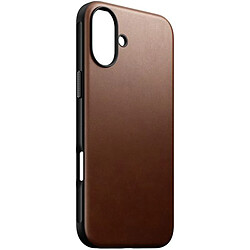 Nomad Coque pour iPhone 16 Plus Compatible MagSafe Antichocs en Cuir Marron