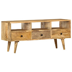 Maison Chic Meuble TV scandinave - Banc TV pour salon 110x36x50 cm Bois massif de manguier -MN53122