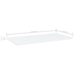 Acheter vidaXL Panneaux de bibliothèque 4 pcs Blanc 60x30x1,5 cm Aggloméré