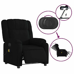 Maison Chic Fauteuil Relax pour salon, Fauteuil de massage inclinable électrique Noir Tissu -GKD27098 pas cher