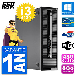 PC HP ProDesk 400 G1 SFF Intel Core i3-4130 RAM 8Go SSD 480Go Windows 10 Wifi - Occasion