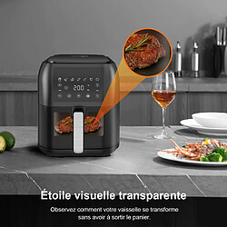 Iceagle Friteuse à Air Sans Huile 8.5L XXL Airfryer avec Grande Fenêtre