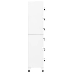 Avis vidaXL Armoire à casiers Blanc 38x40x180 cm Acier