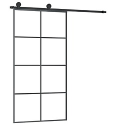 vidaXL Porte coulissante et kit de quincaillerie 102,5x205cm Verre ESG