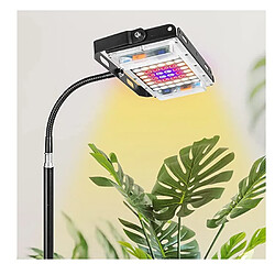 INF Lampe LED sur pied pour plantes de 1,6 m avec minuterie et variateur Black