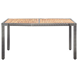 Avis Maison Chic Mobilier à dîner 7 pcs de jardin avec coussins - Ensemble table et chaises d'extérieur - Salon/Mobilier de jardin classique Résine tressée Gris -MN56922