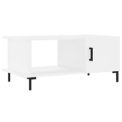 Maison Chic Table basse,Table Console Table d'appoint, Table pour salon blanc 90x50x40 cm bois d'ingénierie -MN92759