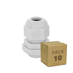 Ledkia Pack de 10 Presse-Étoupes Nylon IP68 Différentes Tailles PG09