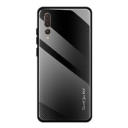 Wewoo Coque Pour Huawei P20 Pro étui de protection en verre dégradé de texture noir