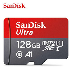 Carte Micro TF SD classe 10 SanDisk 128 G + Lecteur USB 2.0 - originale, carte mémoire pour Smartphone Tablette Caméra Surveillance