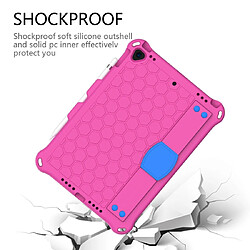 Avis Wewoo Housse Étui Coque Pour iPad 10.2 Honeycomb Design EVA + PC de protection antichoc à quatre coins avec sangles Rose rouge