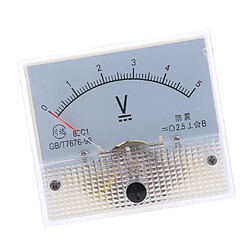 Acheter 85c1 dm rectangle ampèremètre ampèremètre testeur analogique panneau voltmètre 0-5 v