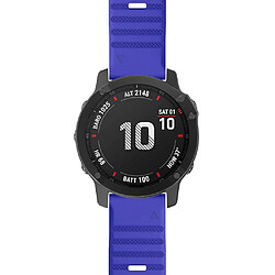 Avis Wewoo Bracelet pour montre connectée Garmin Fenix 6X 26mm Smartwatch à en silicone à libération rapide Bleu royal