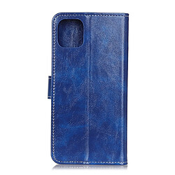 Etui en PU cheval fou vintage bleu pour votre Apple iPhone 12 Max/12 Pro 6.1 pouces