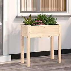 Maison Chic Jardinière,Bac à fleurs - pot de fleur avec doublure 71x37x76 cm bois massif de sapin -GKD67923