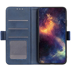 Etui en PU double fermoir magnétique avec support pour votre Samsung Galaxy S23 Ultra 5G - bleu