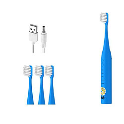 Universal Brosse à dents électrique Union Kids Sound IPX7 Etanche 3 à 12 ans USB Recharge rapide | Brosse à dents électrique(Bleu)