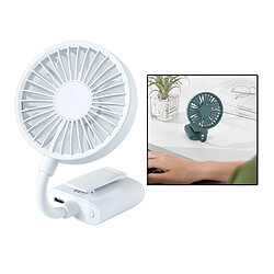 Clip Fan Ventilateur De Bureau Silencieux 800mAh 3 Vitesses Buggies Bureaux Blanc