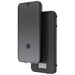 Black Rock - Étui de Protection en Cuir à 360 degrés pour Samsung Galaxy S23 5G I Fermeture magnétique (Transparent avec Cadre Noir)