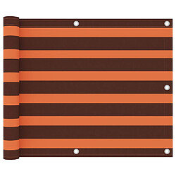 vidaXL Écran de balcon Orange et marron 75x400 cm Tissu Oxford