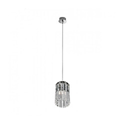 Luminaire Center Suspension design en cristal PRISMA chrome 1 ampoule