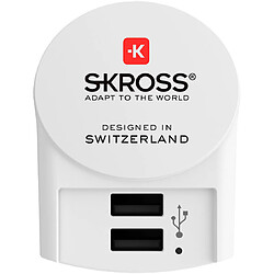 Avis Chargeur secteur skross europe vers x2 sortie usb blanc