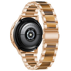 Bracelet en résine + acier inoxydable de 20 mm or rose/mon chéri pour votre Samsung Galaxy Watch4 40mm/Watch4 44mm/Watch4 Classic 46mm