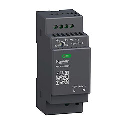 alimentation à découpage - modicon abl - 100 à 240v ac vers 12v dc - 2.1a - schneider electric ablm1a12021