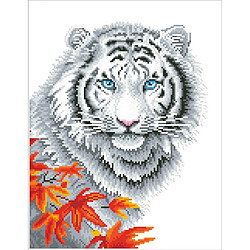 Diamond Dotz Tigre blanc en automne