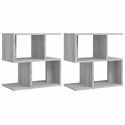 Maison Chic Lot de 2 Tables de chevet - Tables de Nuit Sonoma gris 50x30x51,5cm Bois d'ingénierie