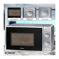 Acheter Micro-ondes avec gril 20L 1150W Bomann MWG 6015 CB Argent