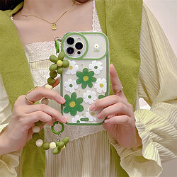 GUPBOO Étui pour iPhone11ProMax Peinture à l'huile fleurs chaîne de cas de téléphone portable de style coréen