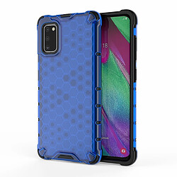 Coque en TPU modèle en nid d'abeille hybride antichoc bleu pour votre Samsung Galaxy A41 (Global Version)