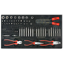 Vente-Unique Chariot à outils pour atelier avec 1 125 outils acier Rouge 02_0003235 pas cher