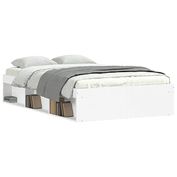 Avis Maison Chic Lit adulte - Lit simple Cadre de lit,Structure du lit Contemporain blanc 120x190 cm petit double -MN87672