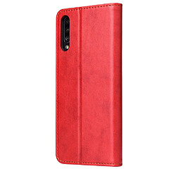 Avis Wewoo Housse Coque Etui en cuir à rabat horizontal PU + TPU avec derme et emplacements pour cartes et portefeuille Galaxy A70 rouge