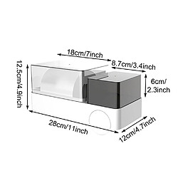Avis Universal Porte-papier toilette visible absorbant fixation murale fixation murale rangement salle de bain adhésif boîte à mouchoirs avec petit tiroir distributeur