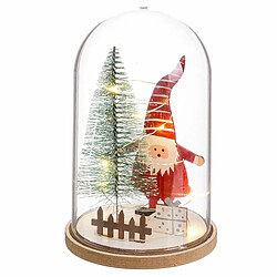 BigBuy Christmas Décorations de Noël Multicouleur Bois Verre 11 x 11 x 18 cm