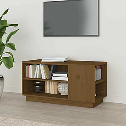 Maison Chic Meuble TV scandinave - Banc TV pour salon Marron miel 80x35x40,5 cm Bois de pin massif -MN44886