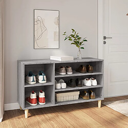 Maison Chic Armoire à Chaussures,Meuble de Rangement à Chaussures Sonoma gris 102x36x60 cm Bois d'ingénierie -MN71833