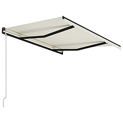 Avis vidaXL Auvent rétractable automatique 300x250 cm Crème