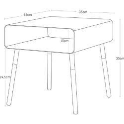 Avis Yamazaki Table de chevet moderne en métal et bois.