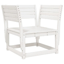 Maison Chic Chaise de jardin,Fauteuil Chaise de terrasse,Chaise d’extérieur blanc bois massif de pin -GKD53551