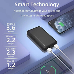 SANAG Power Bank 10000Mah Dual 2.4A Chargeur De Banque D'Alimentation Haute Vitesse Entrée Usb-C Batterie Externe Pour Téléphone Portable Iphone 12 Ipad Samsung S21 Huawei Xiaomi Etc