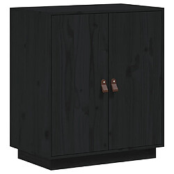 vidaXL Buffet Noir 65,5x40x75 cm Bois massif de pin