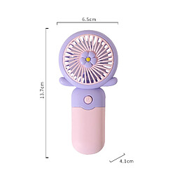 (Rose) Mini Ventilateur Usb Rechargeable Corde Suspendue Conception de Fleurs Portable Adaptée aux Voyages