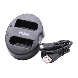 vhbw Micro USB Chargeur double pour appareil photo Nikon CoolPix P7000, P7100, P7700, P7800